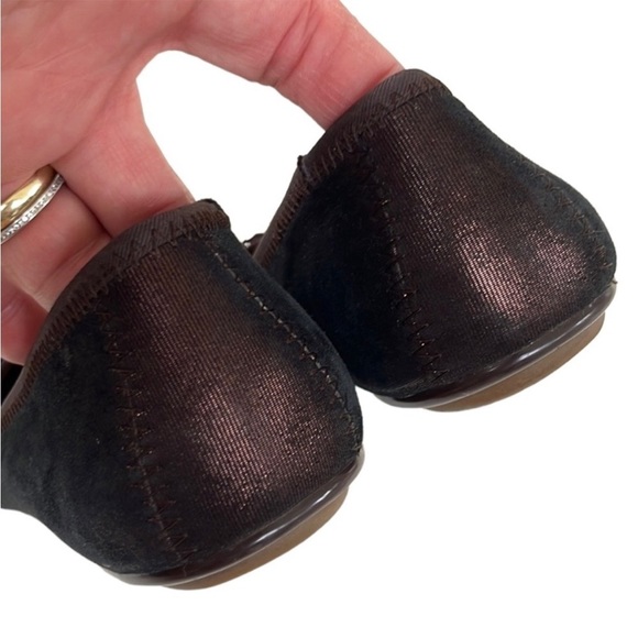 Coach Blackish Brown Flats with Gold Accents - Picture 7 of 8